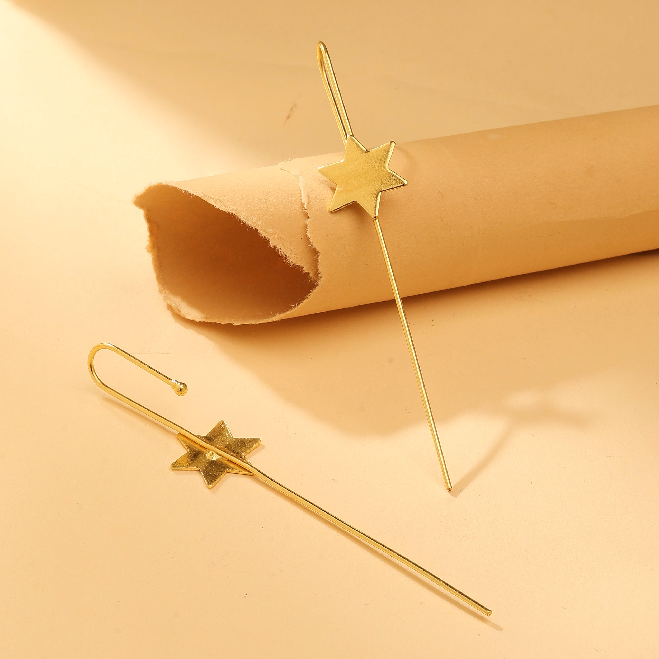 Six-Point Star Ear Cuff Earrings