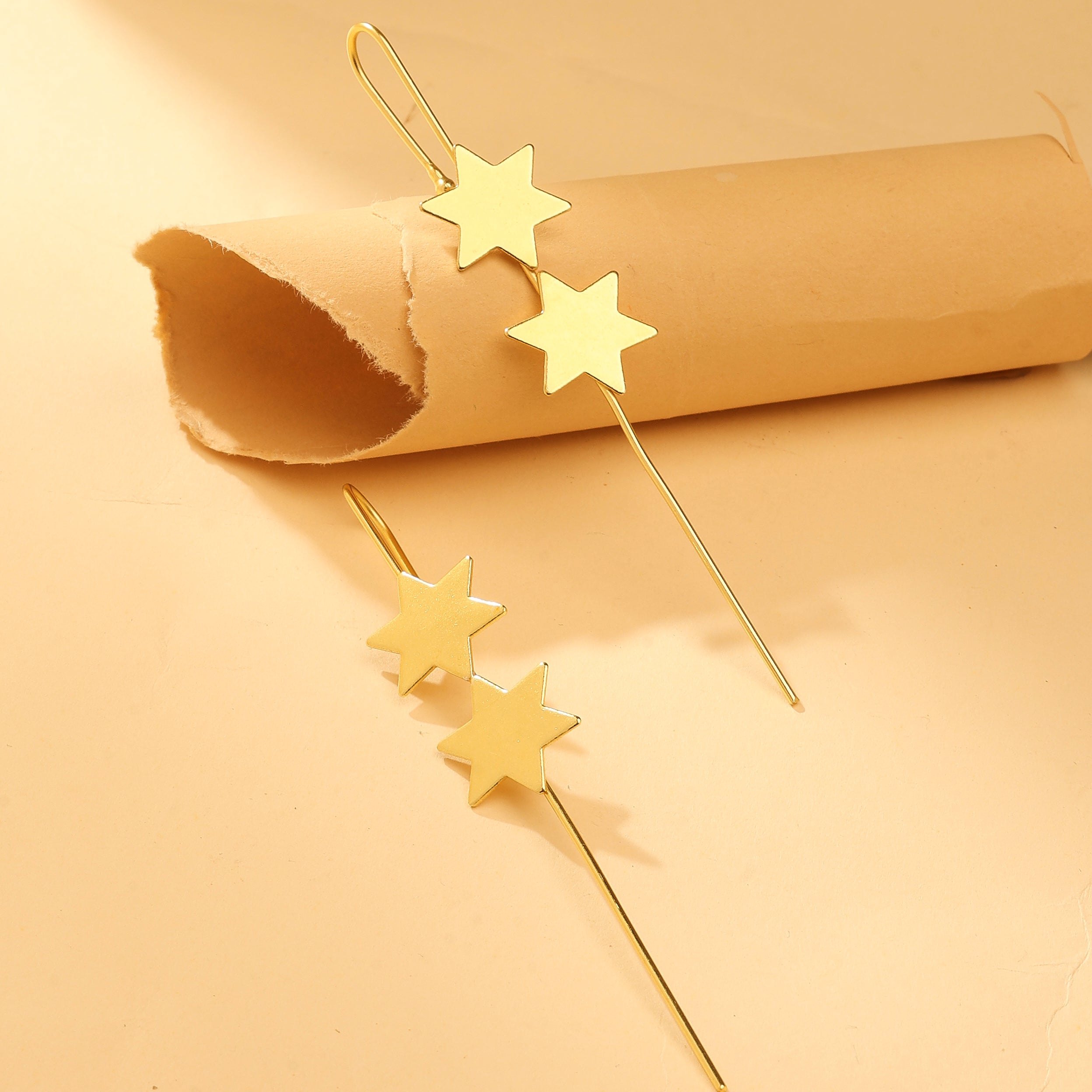 Double star Ear Cuff Earrings