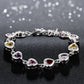 Rainbow Heart CZ Bracelet