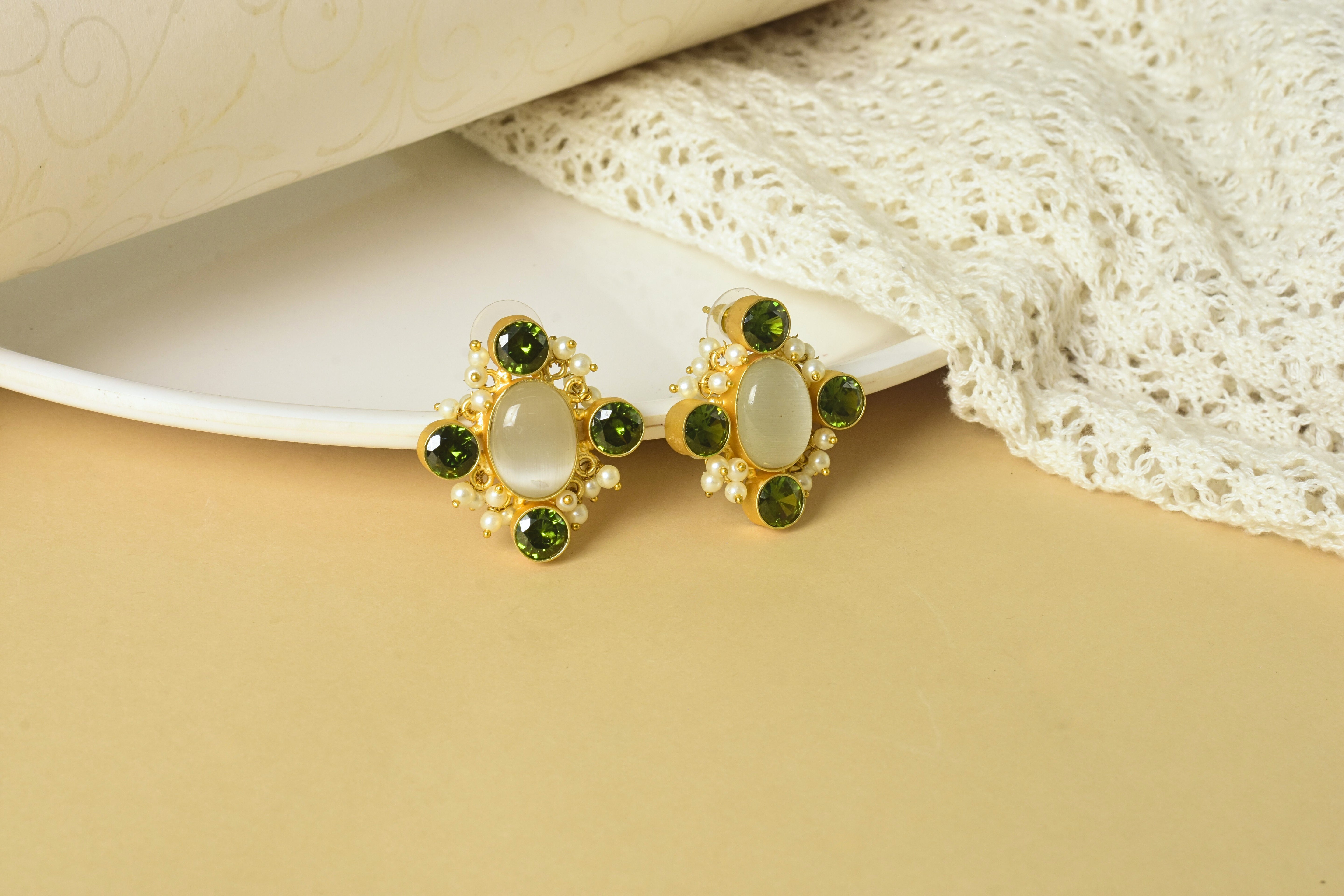 Crystal Lily Earrings