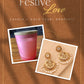 Festive Love Combo: Gold Indian Pearl Droplet Earrings & Scented Candle Set