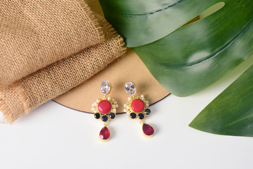 Crimson Charm Earrings