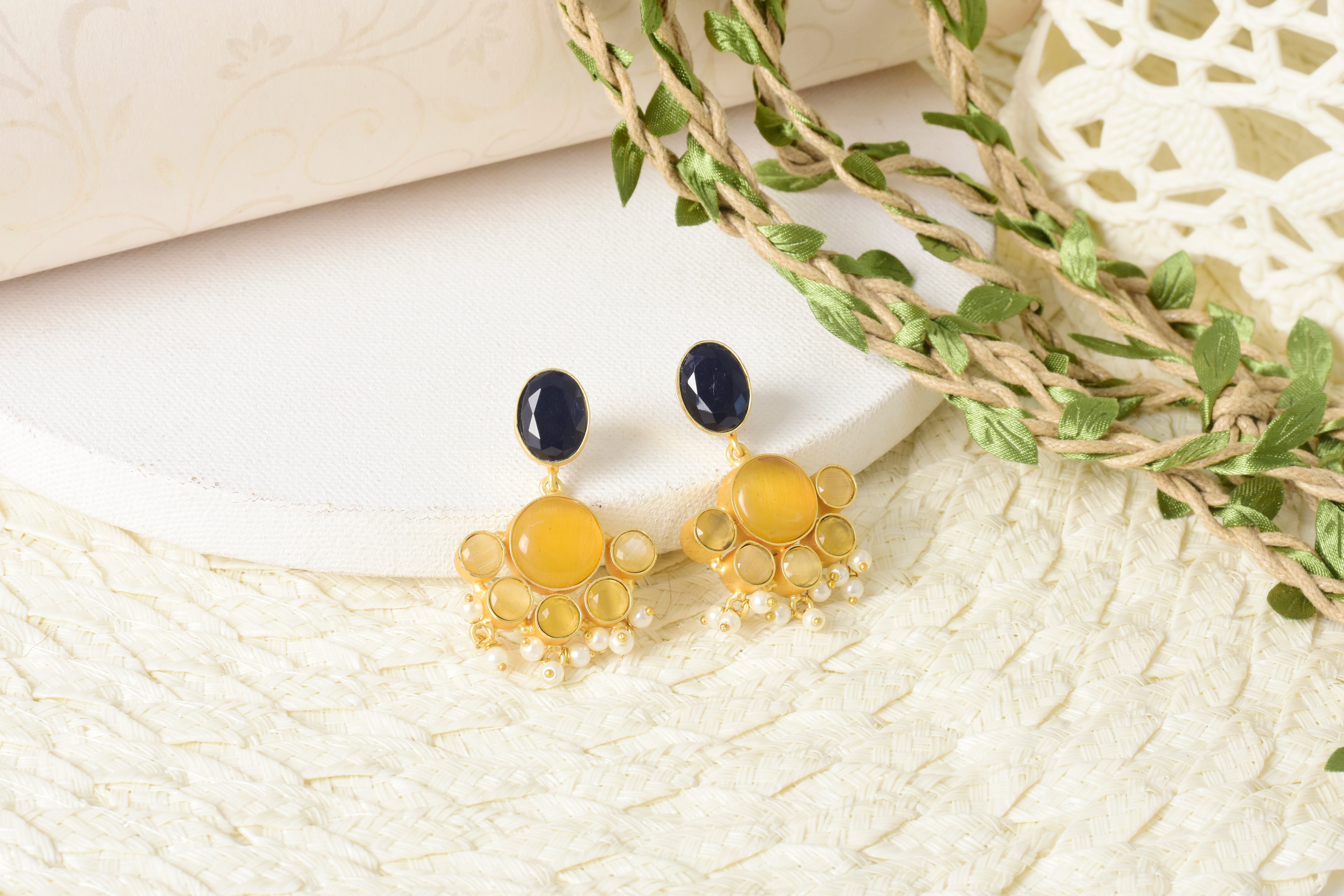 Amber Midnight Earrings