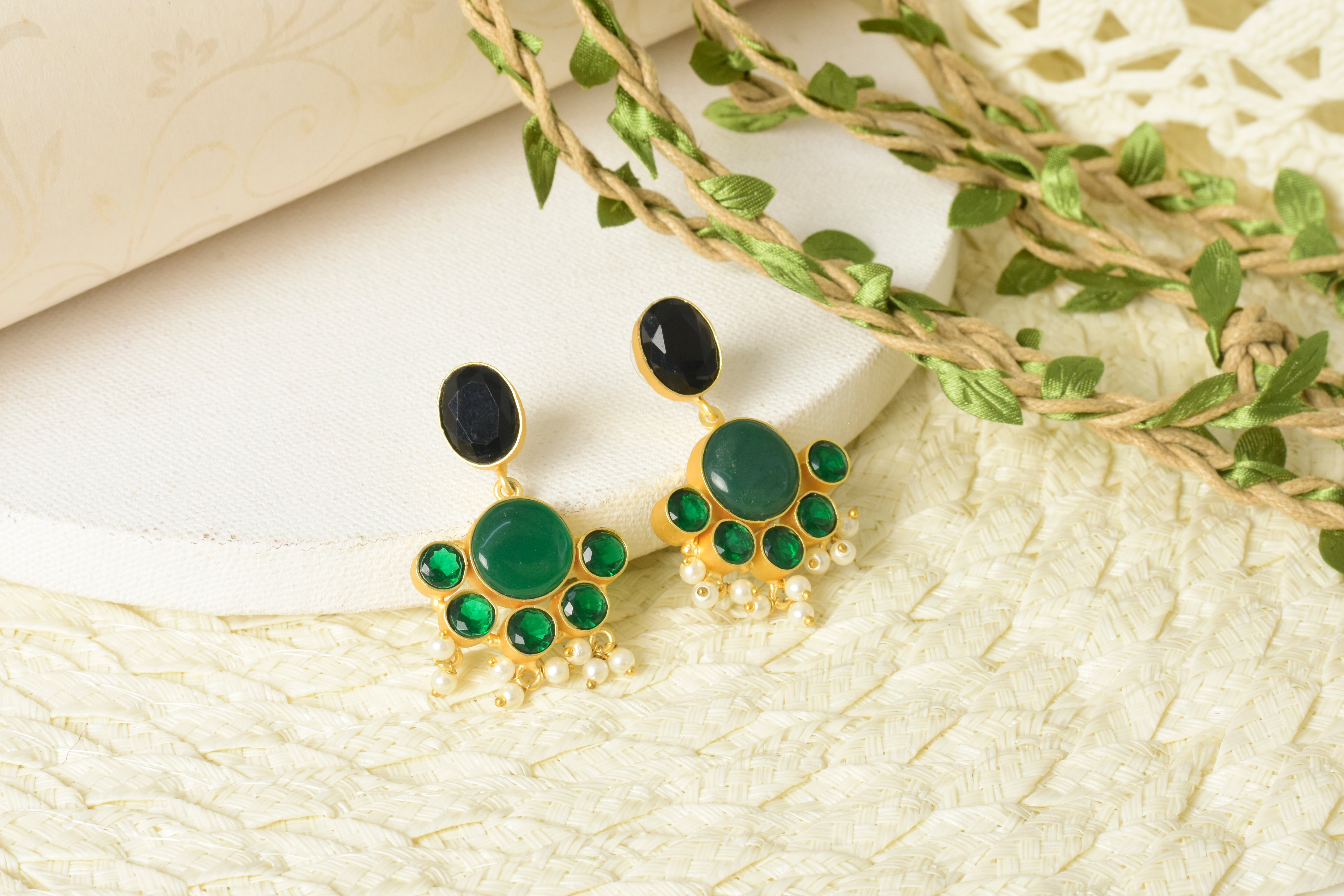 Emerald Nightfall Earrings