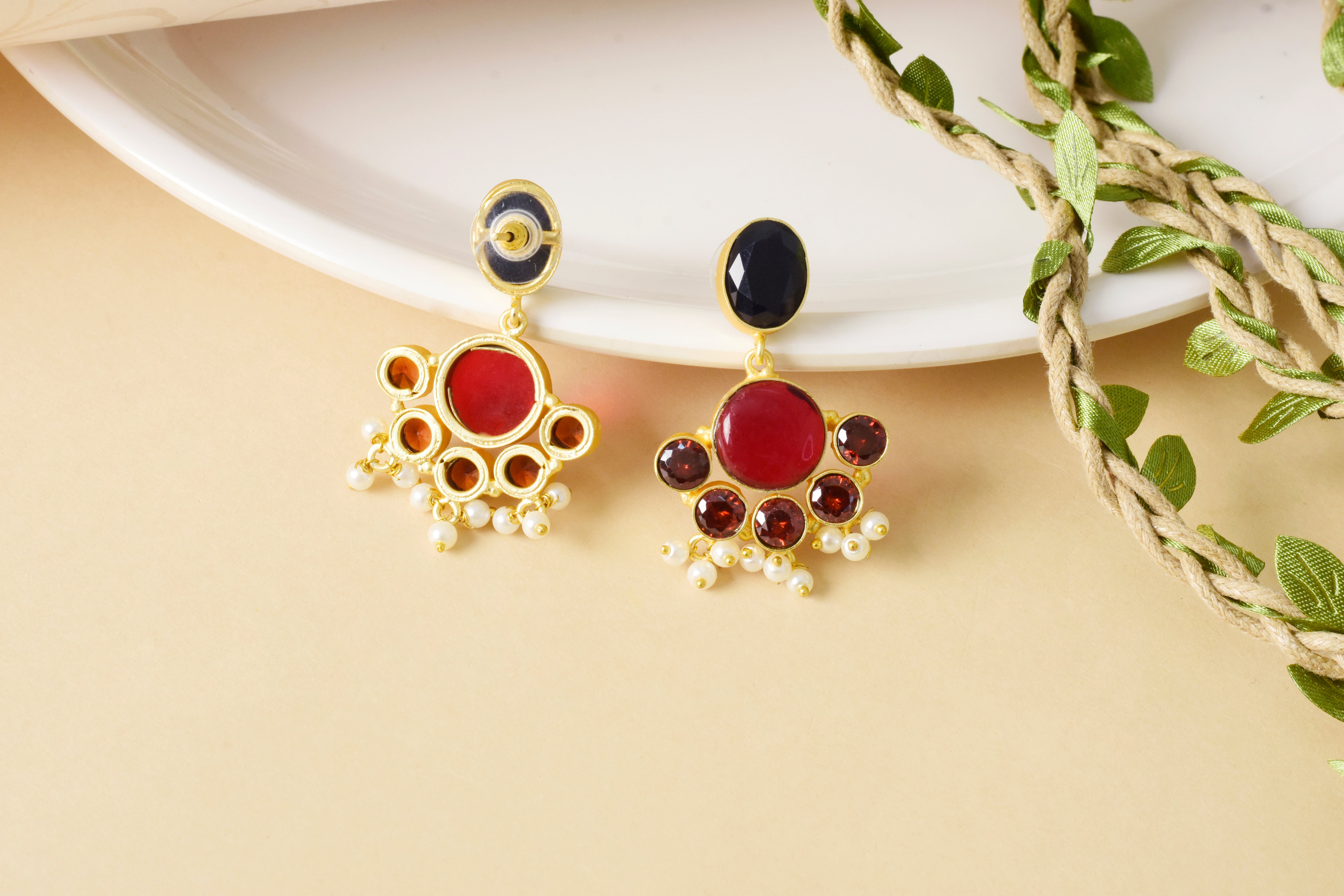 Garnet Bloom earrings