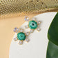 Emerald Slice Statement Earrings