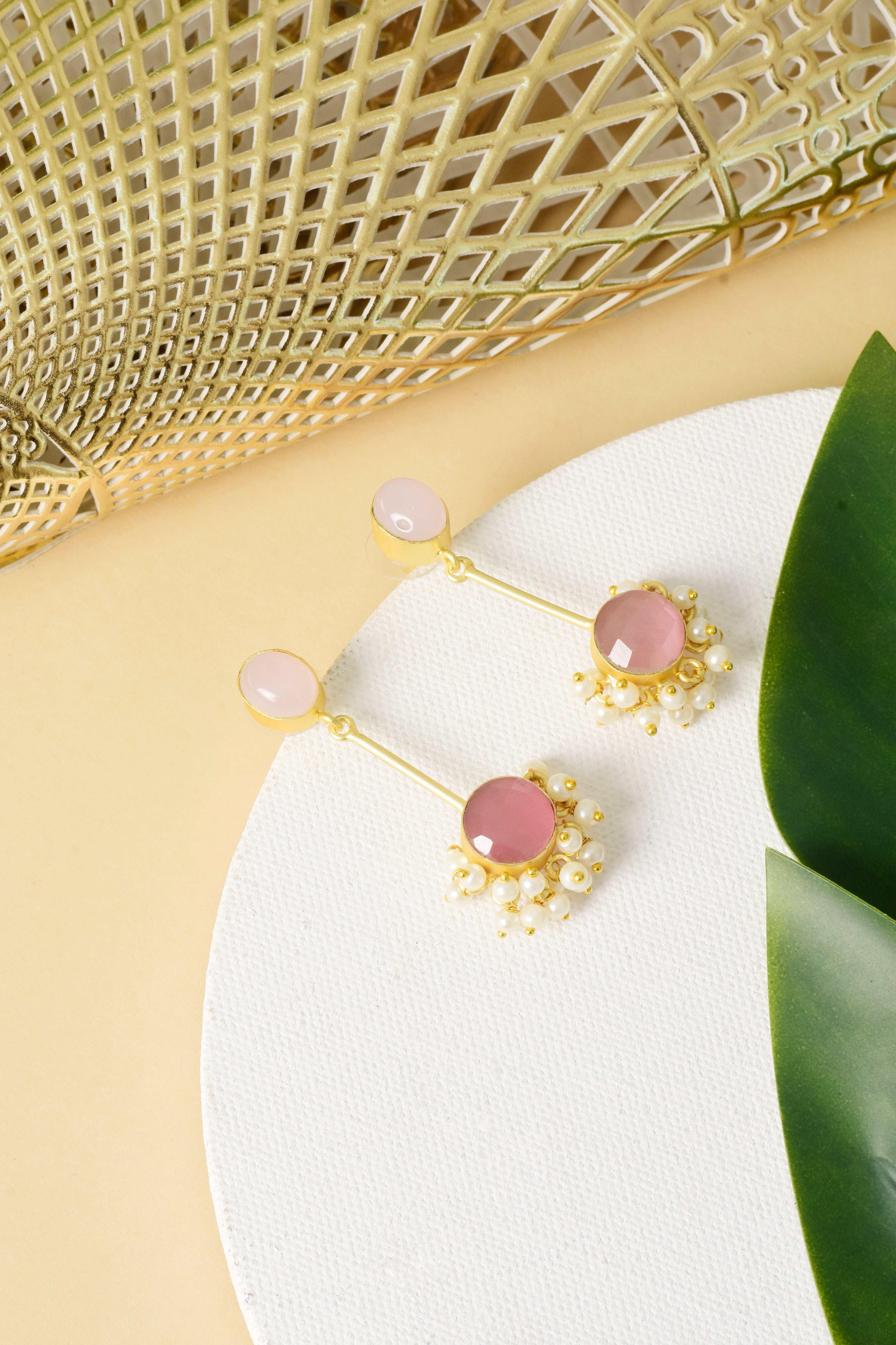 Blush Dew Drop Earrings