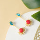 Coral Sky Drop Earrings