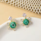 Emerald Slice Statement Earrings