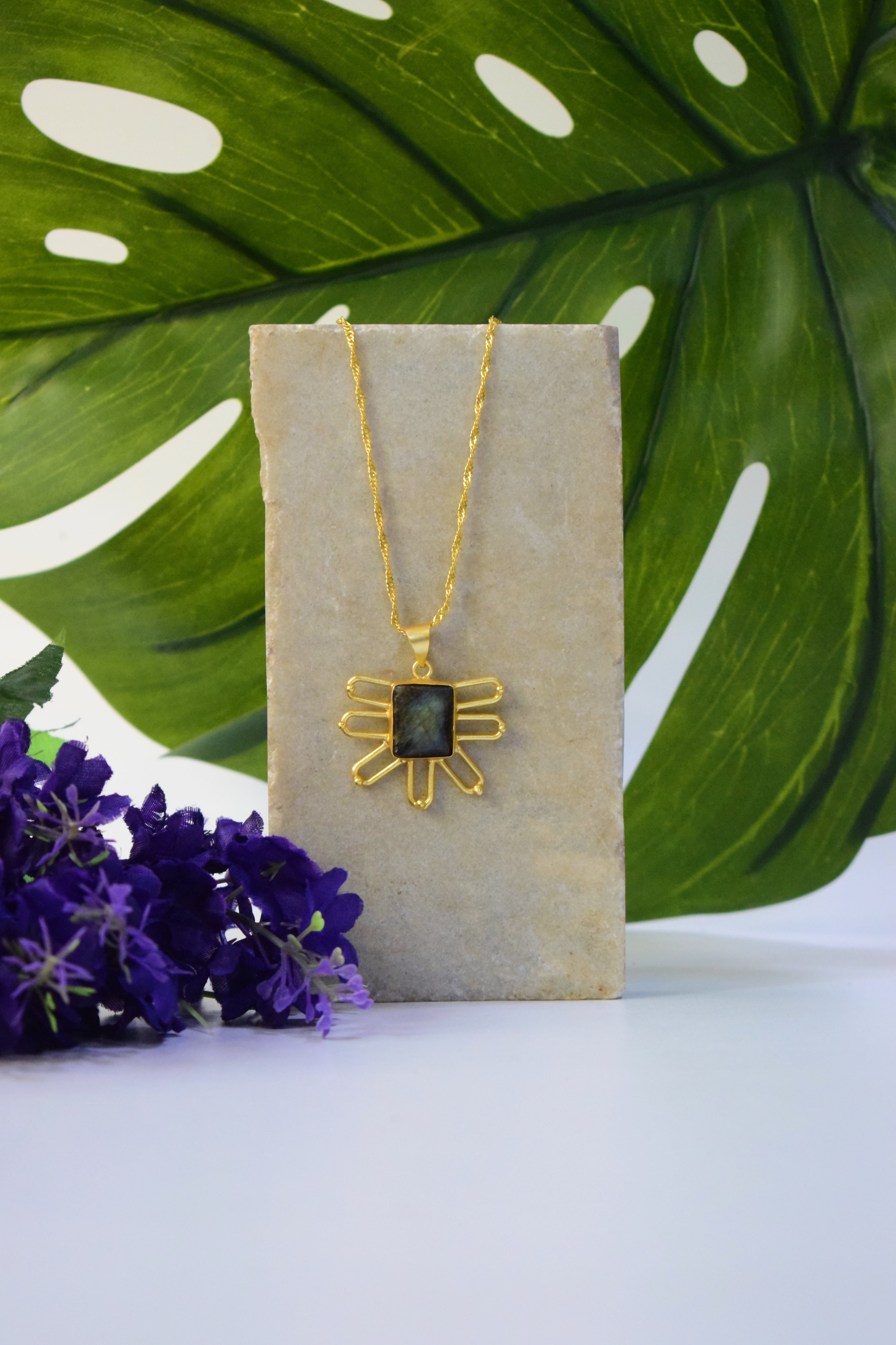 Labradorite Sunburst Pendant