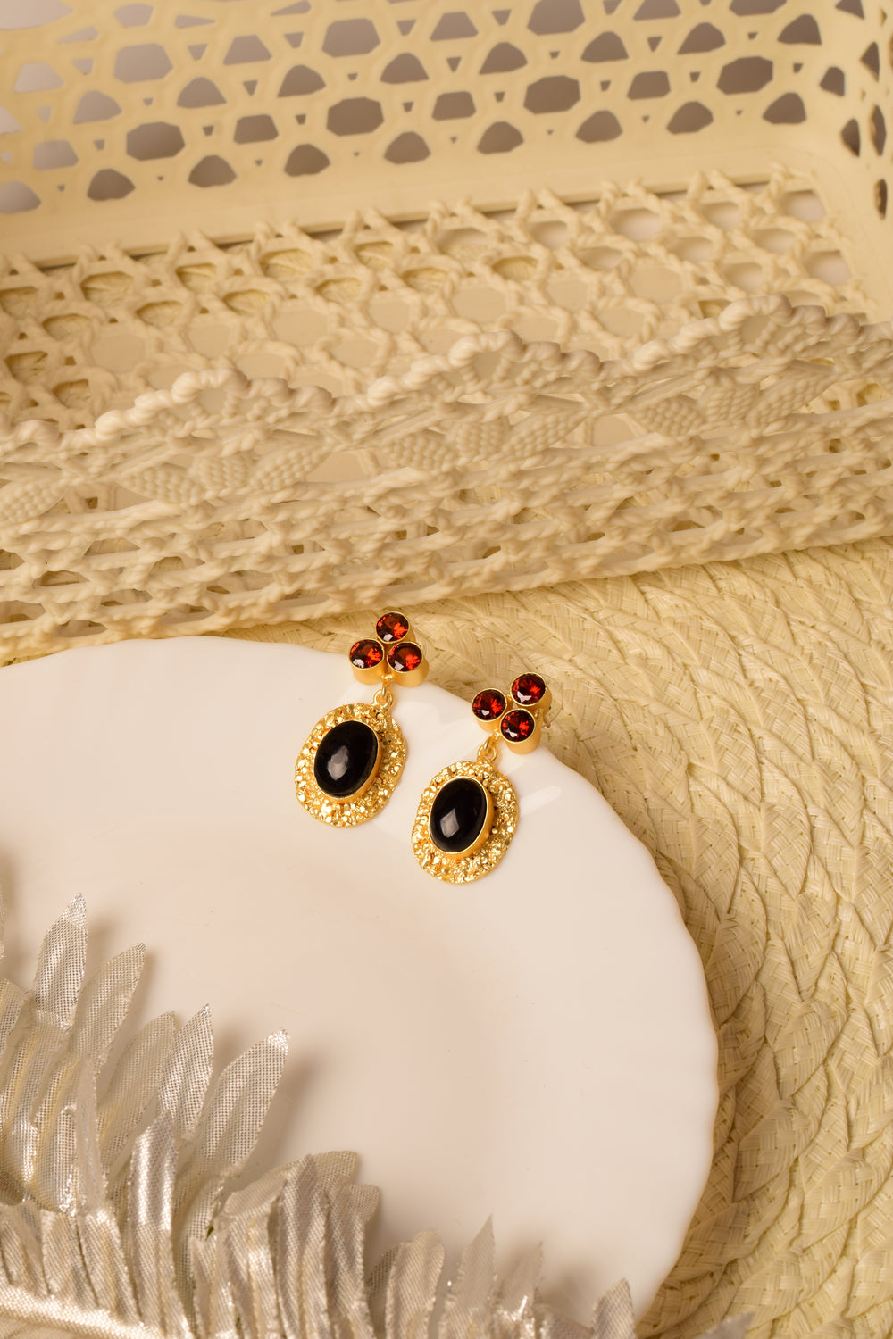 Midnight Ember Drop Earrings