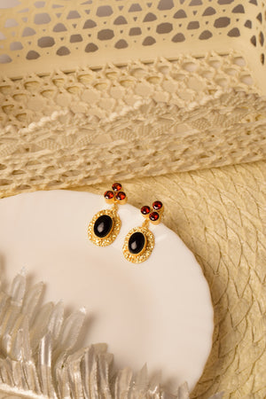 Midnight Ember Drop Earrings