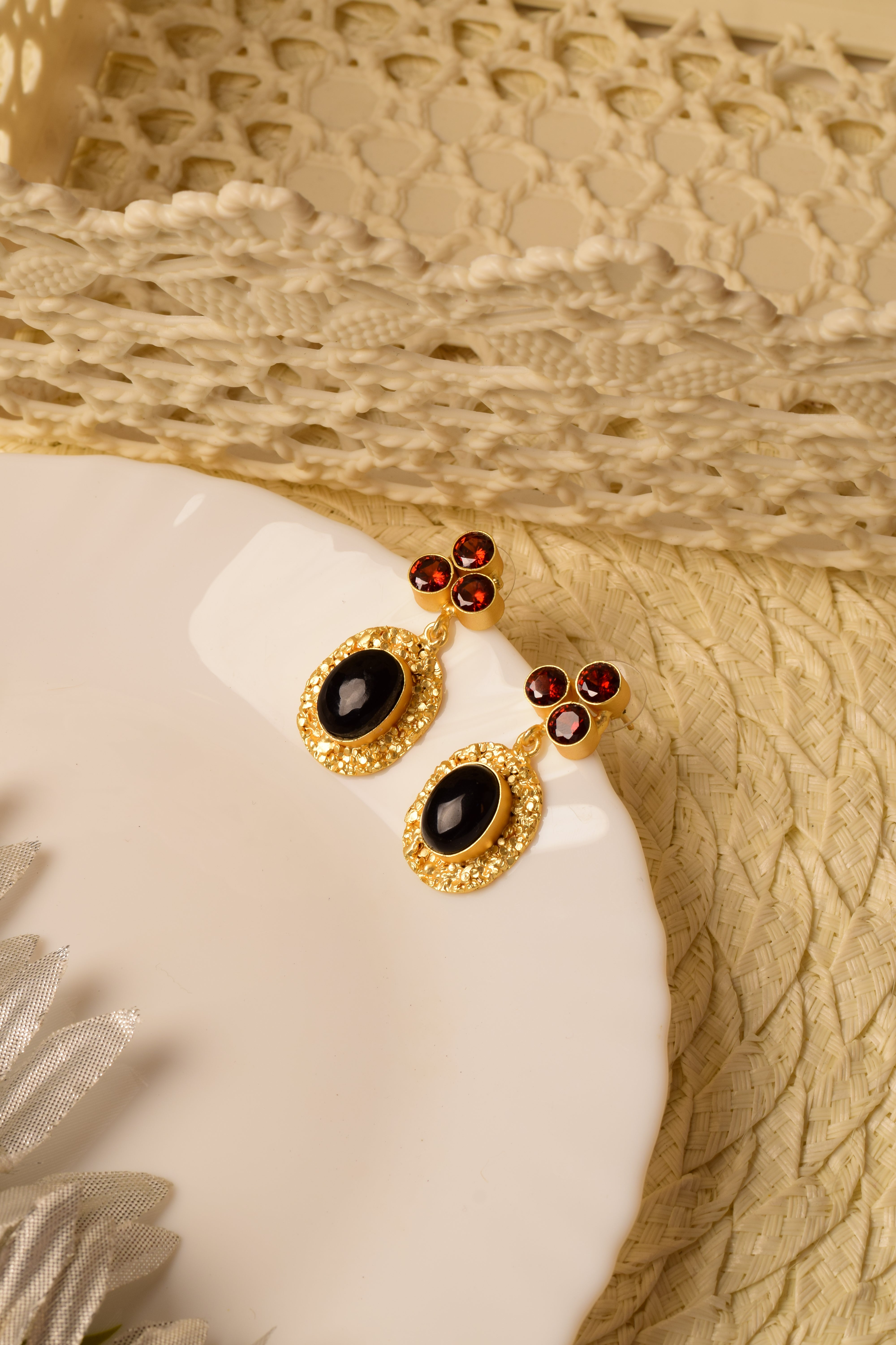 Midnight Ember Drop Earrings