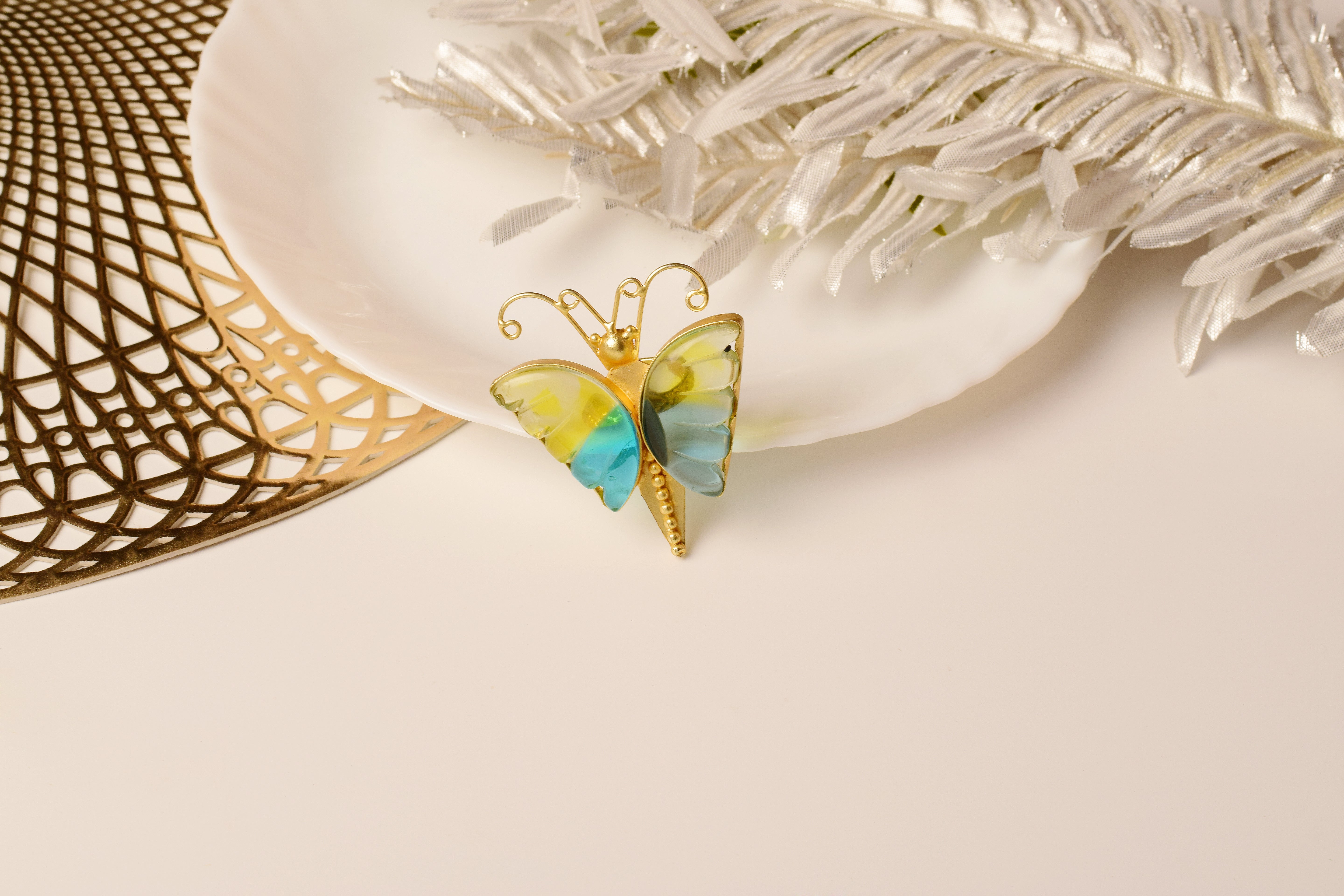Blue & Yellow Aura Ring — Made With Love