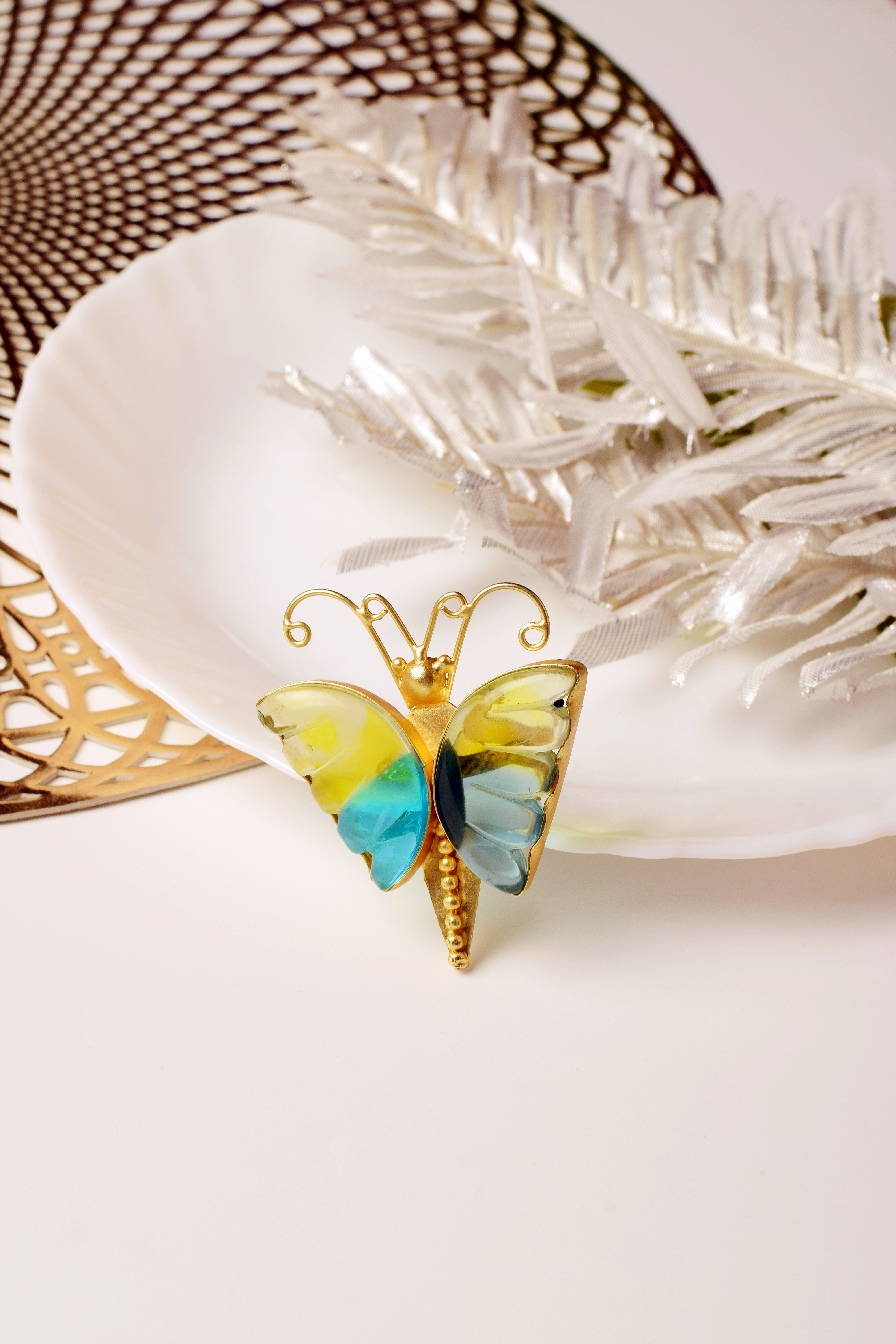 Blue & Yellow Aura Ring — Made With Love