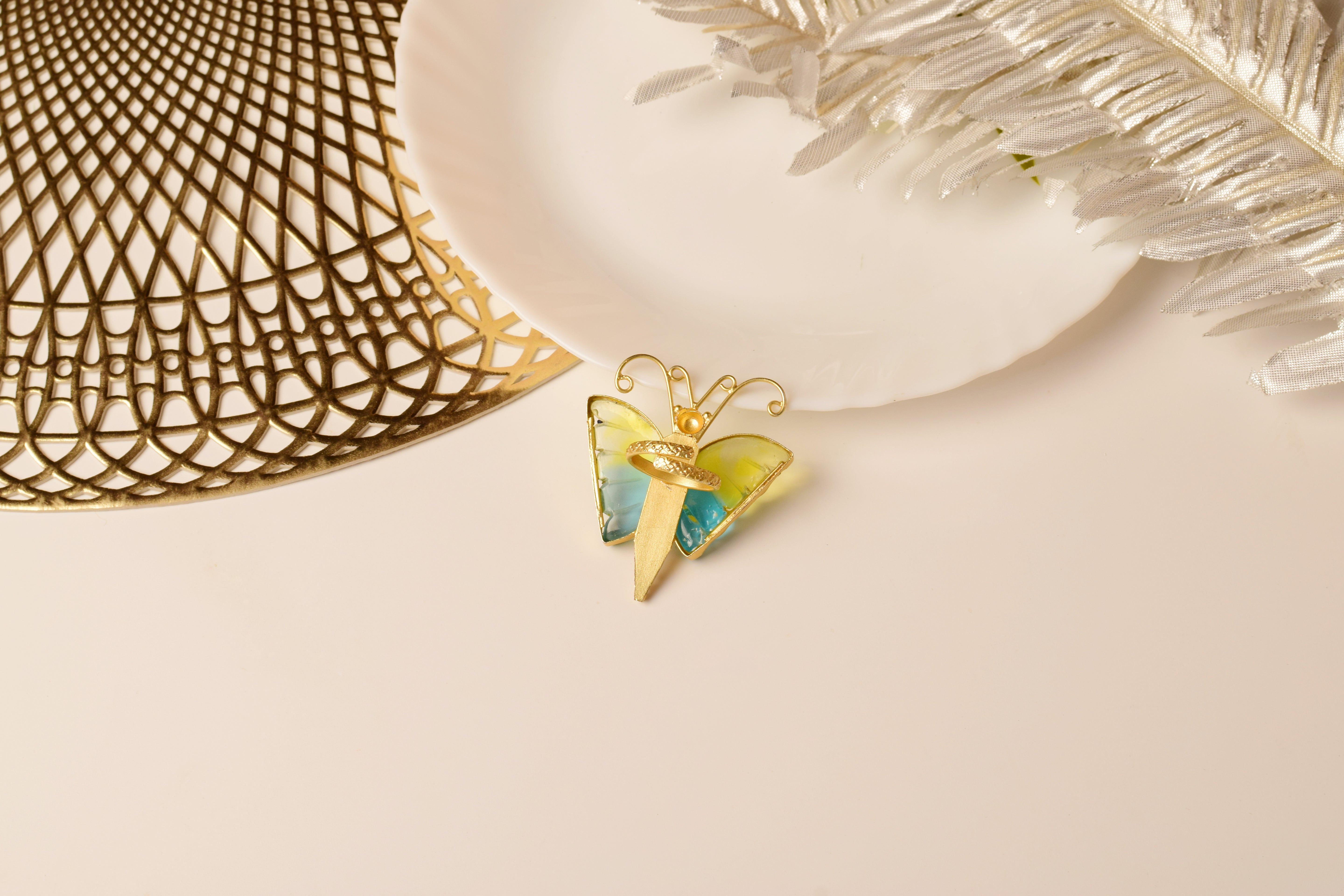Blue & Yellow Aura Ring — Made With Love
