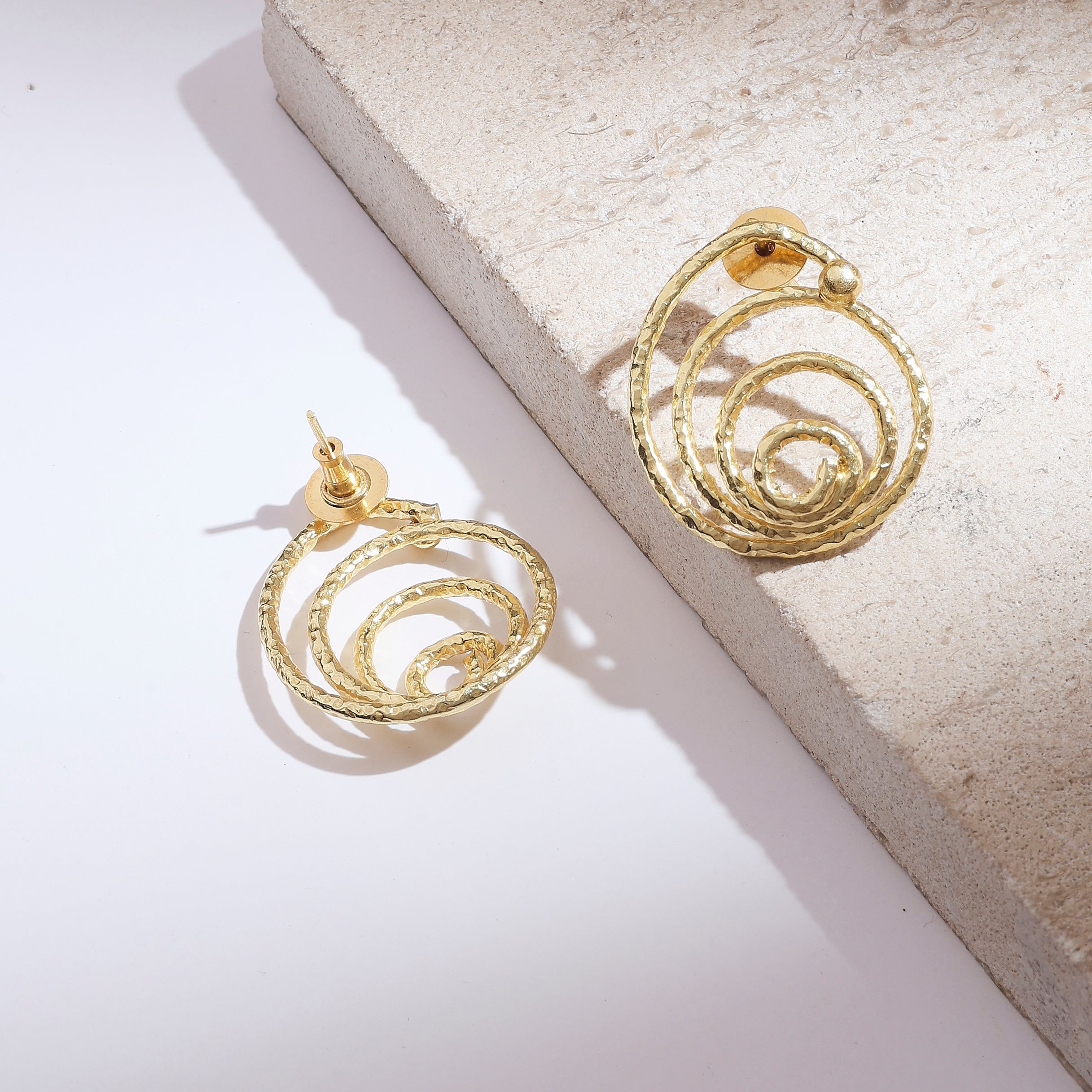 Golden Spiral Earrings