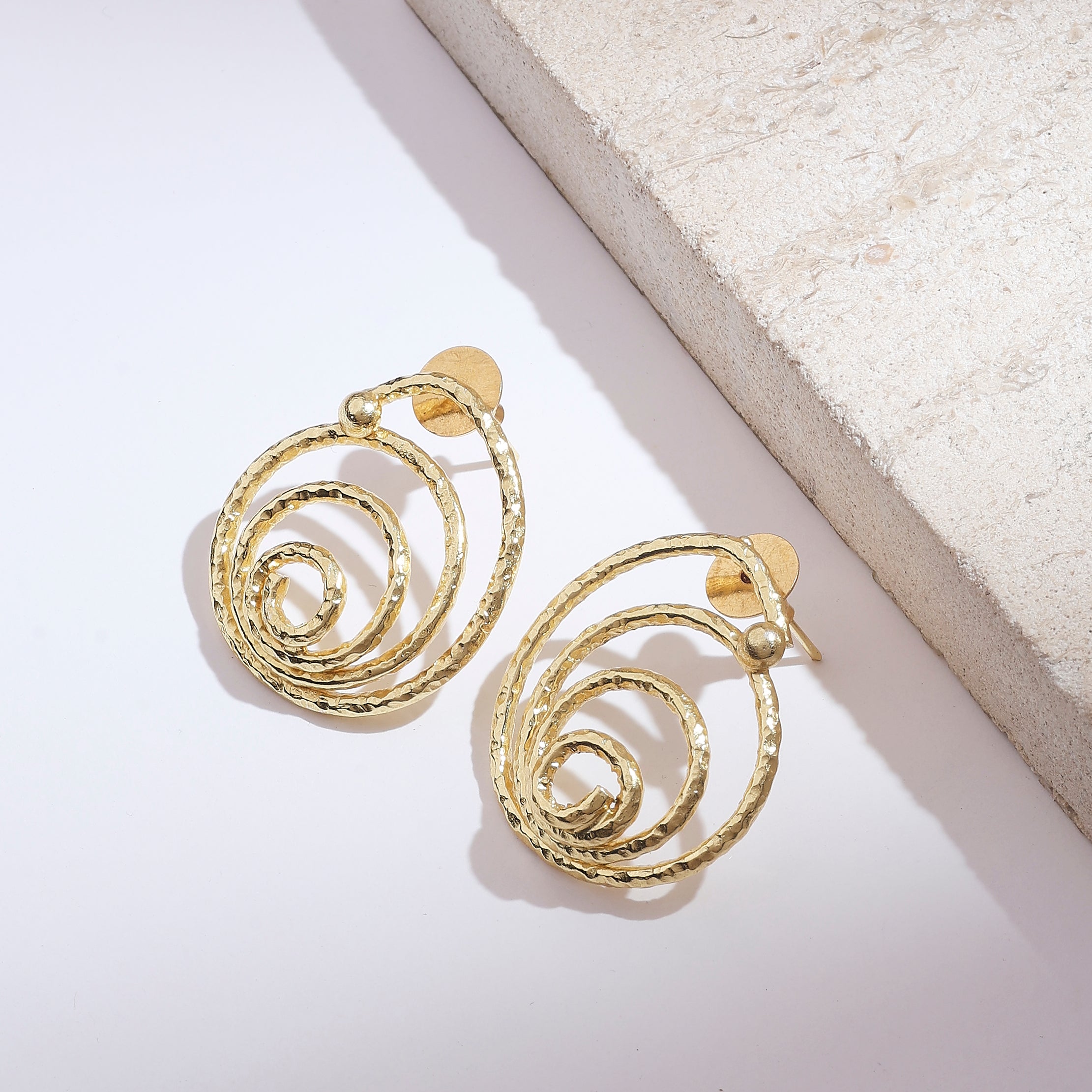 Golden Spiral Earrings