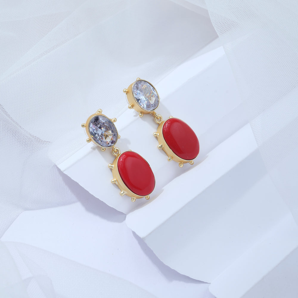 Crimson Radiance Earrings