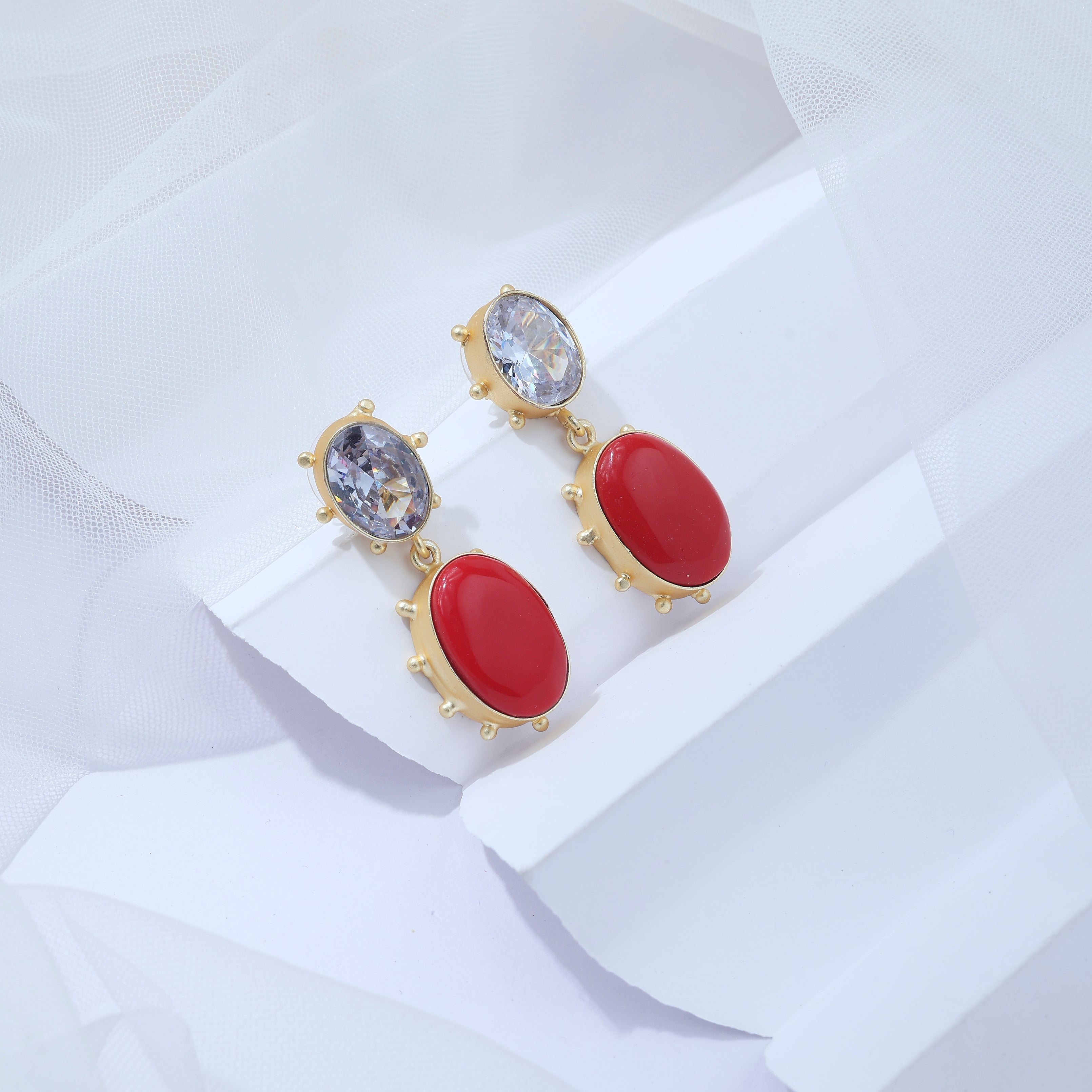 Crimson Radiance Earrings