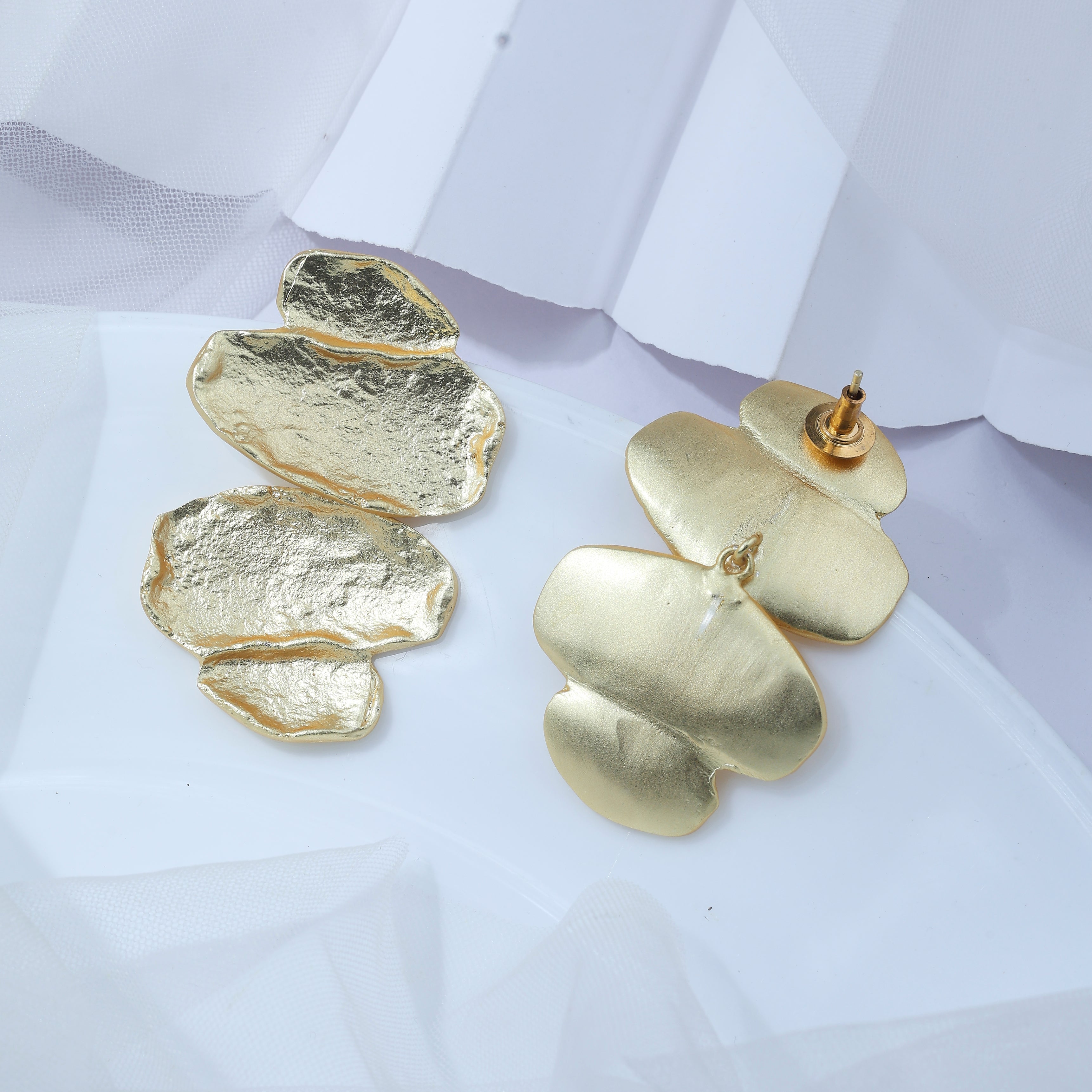 Golden Petal Earrings