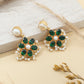 Green Starfall Earrings