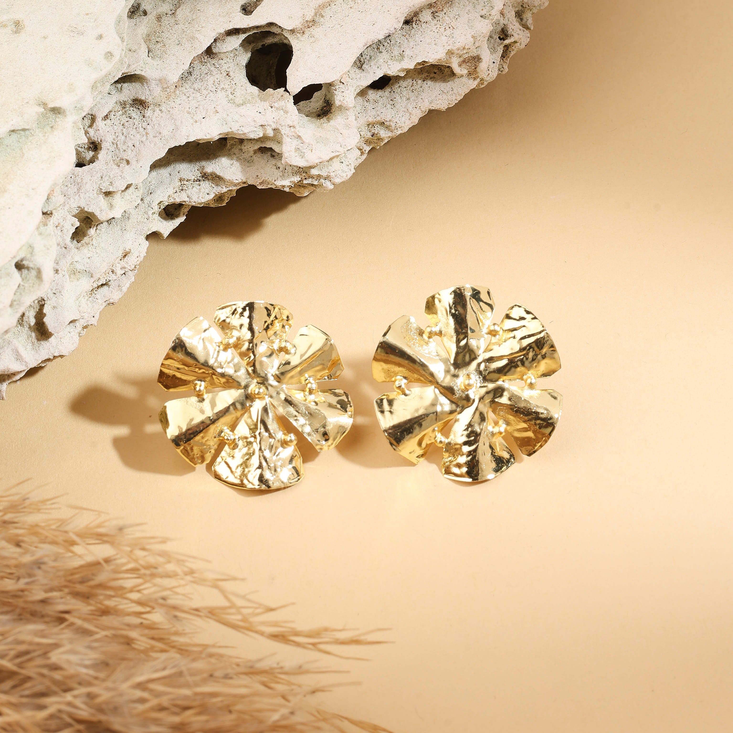 Bloom Brass Earrings