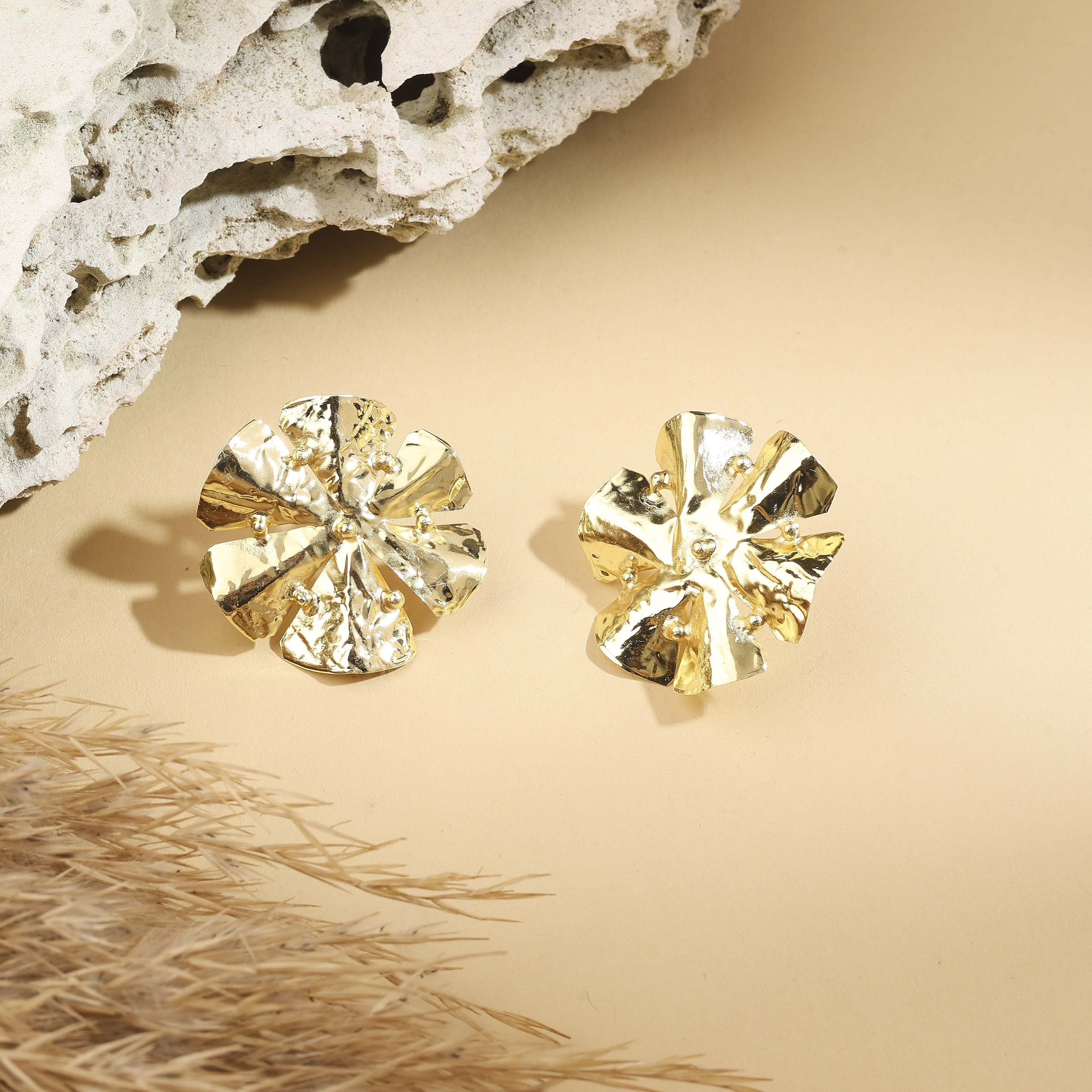 Bloom Brass Earrings