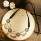 White Bandhani Necklace Set