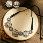 Black and White Bandhani Necklace