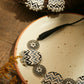 Black and White Bandhani Necklace