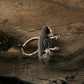 Oxidized Blue Peacock Ring