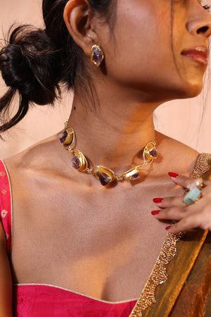 Regal Amethyst Necklace Set