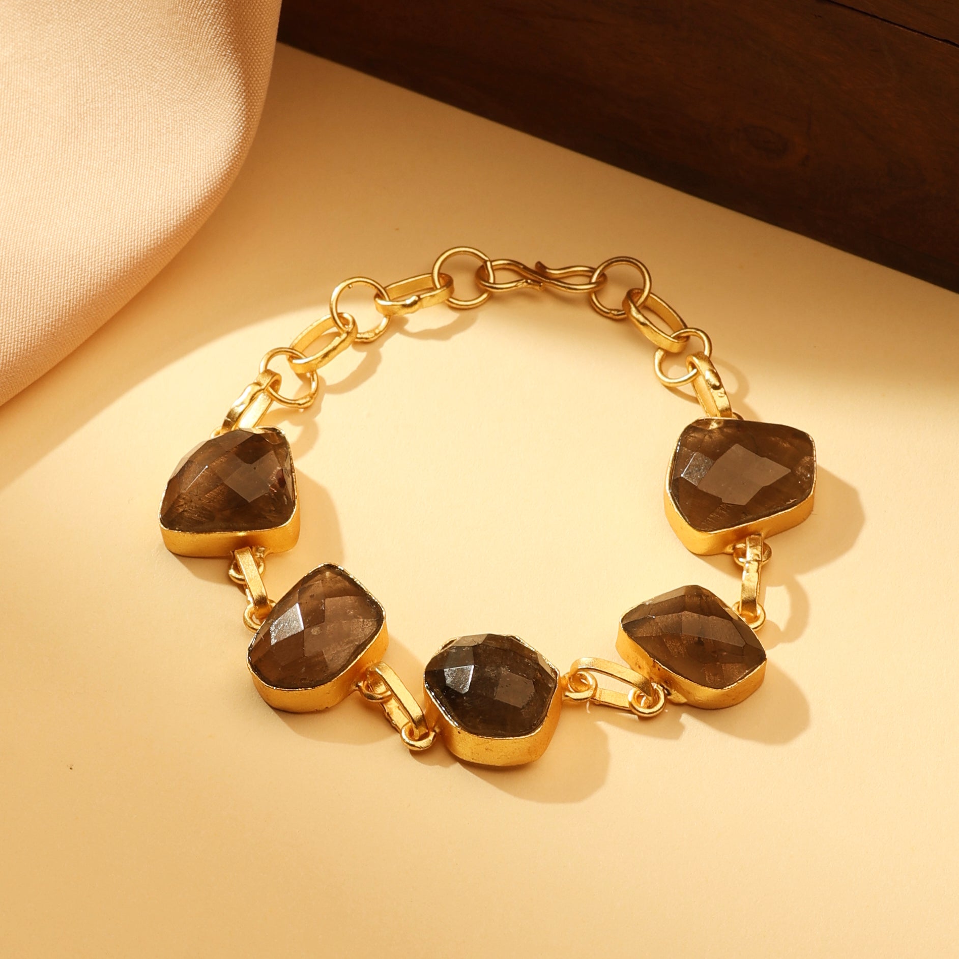 Smoky Topaz Link Bracelet