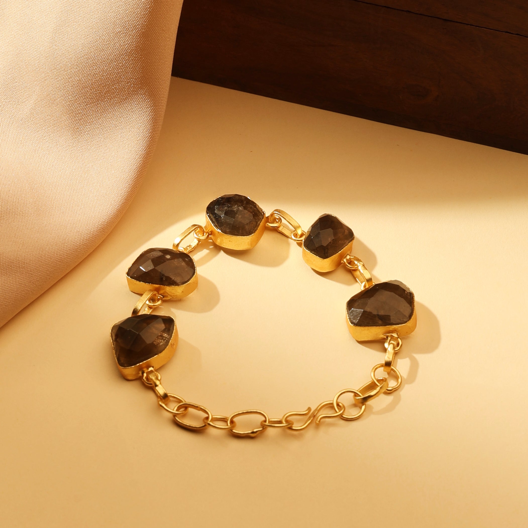 Smoky Topaz Link Bracelet