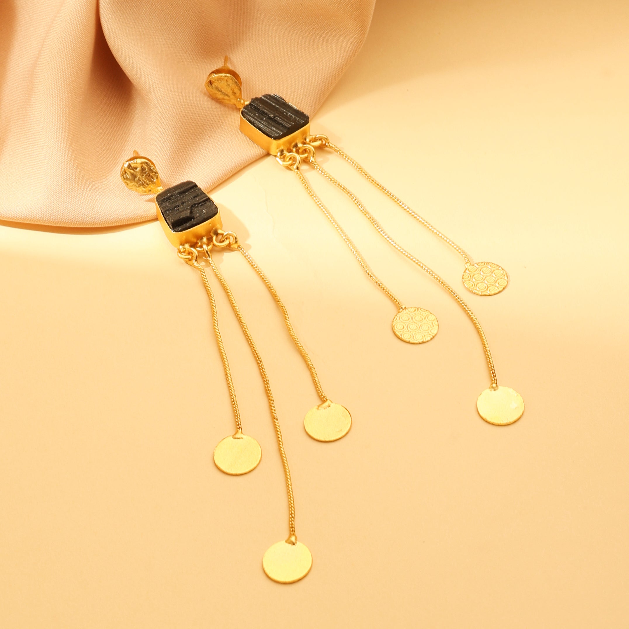 Noir Tassel Drop Earrings