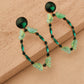 Green Crystal Butterfly Earrings