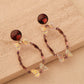 Maroon Crystal Butterfly Earrings