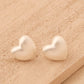 Silver Heart Studs