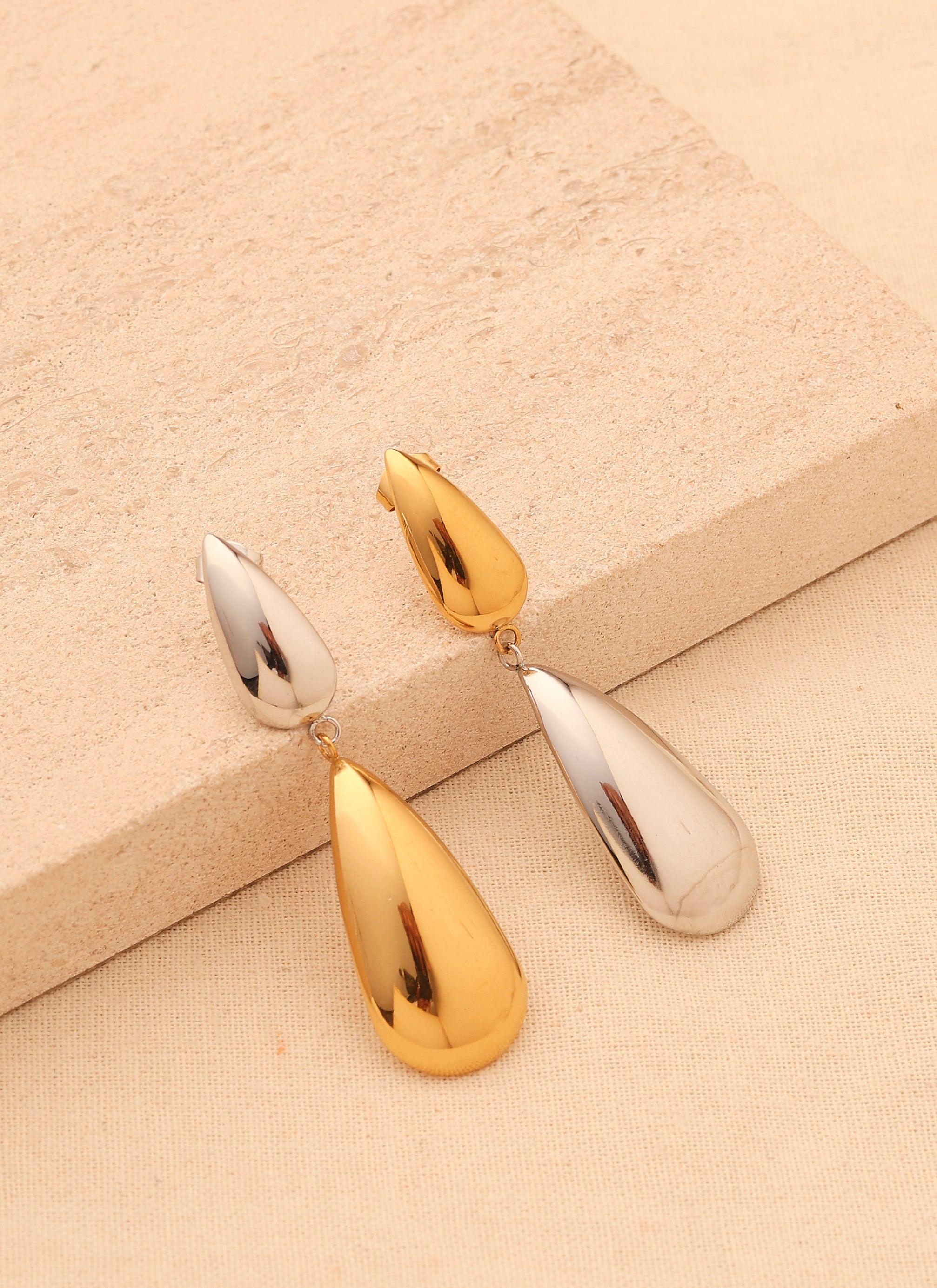 Gold and silver Long Earrings