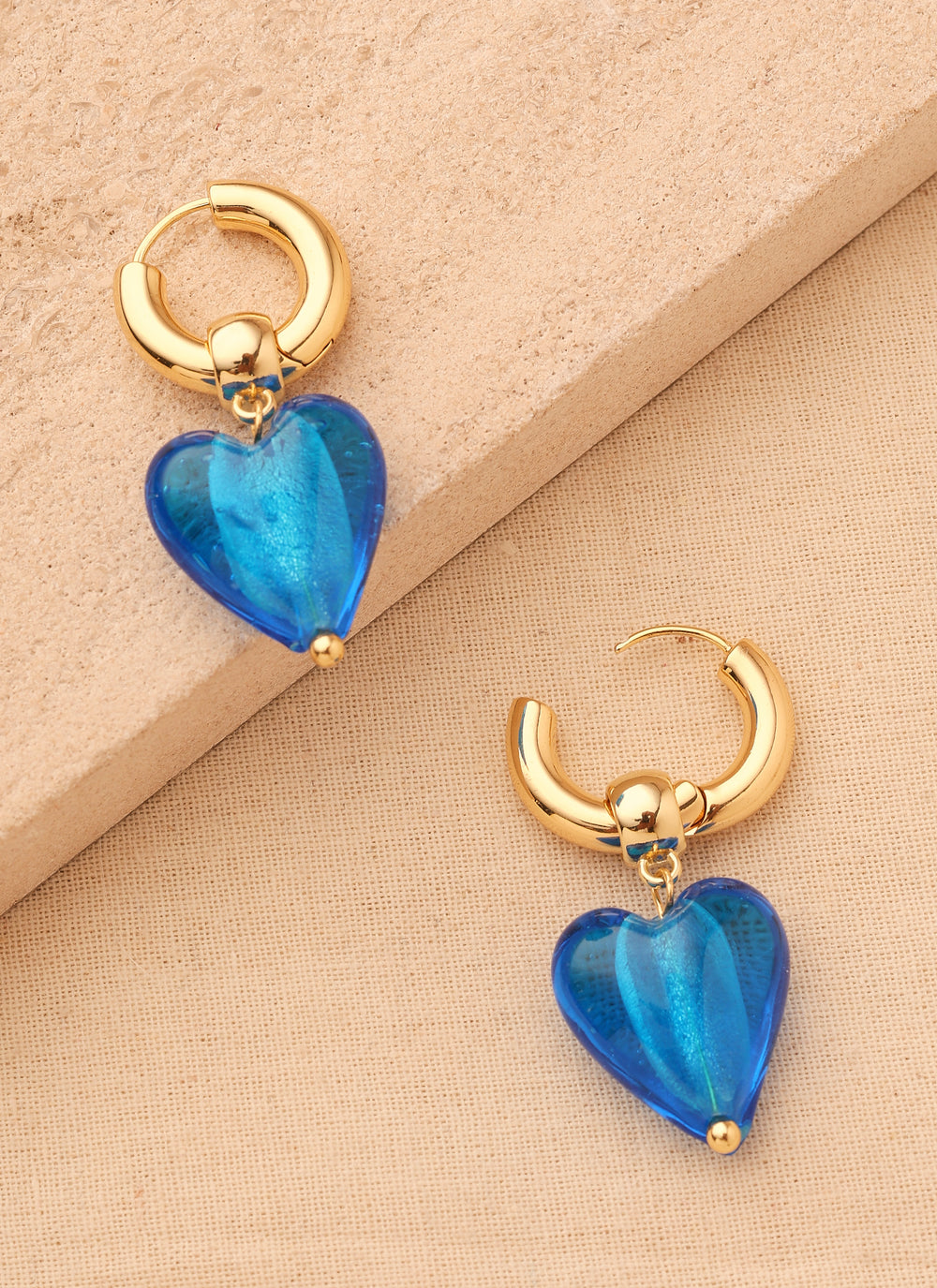 Blue Stone Love Earrings