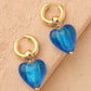 Blue Stone Love Earrings