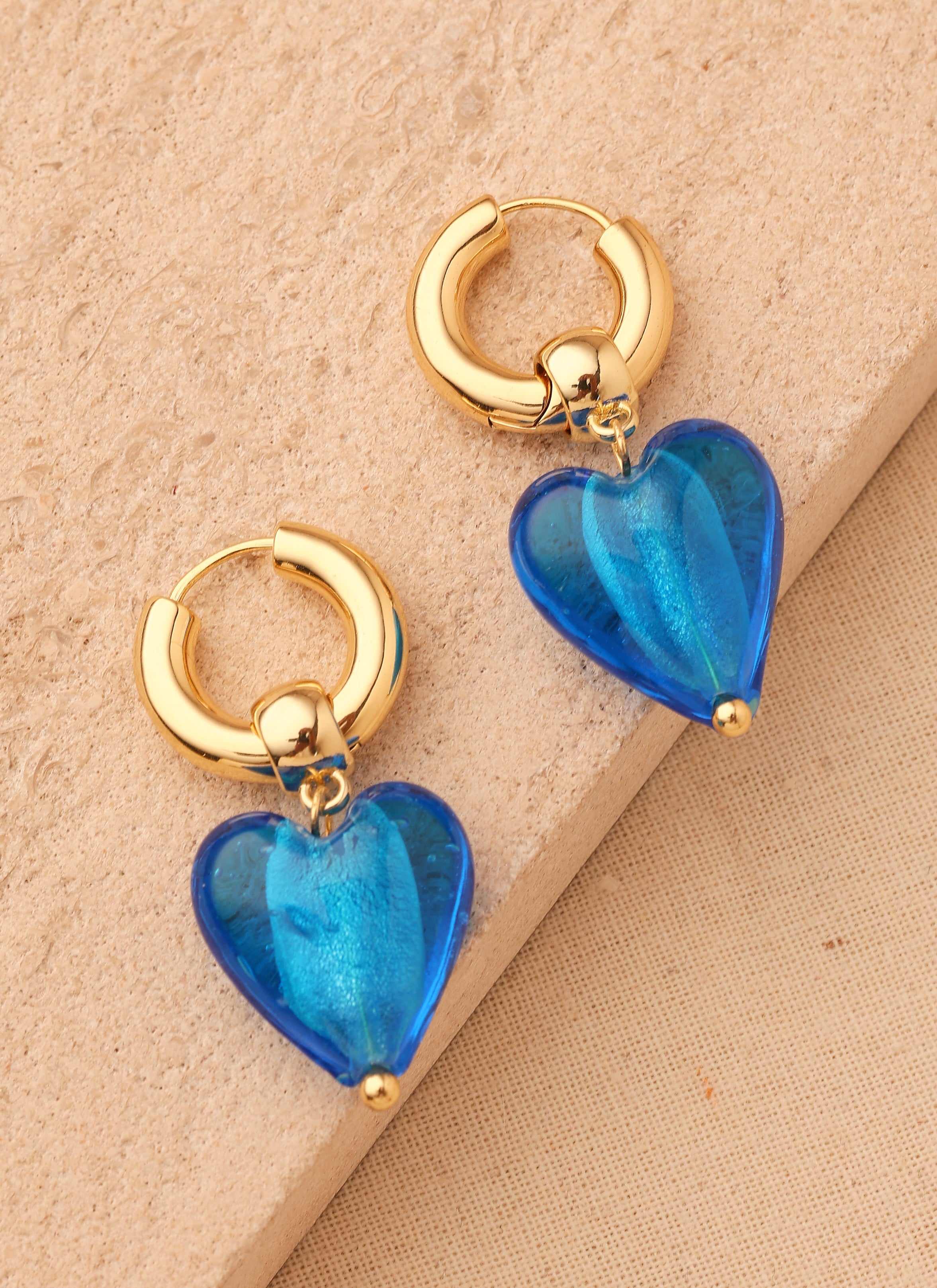 Blue Stone Love Earrings