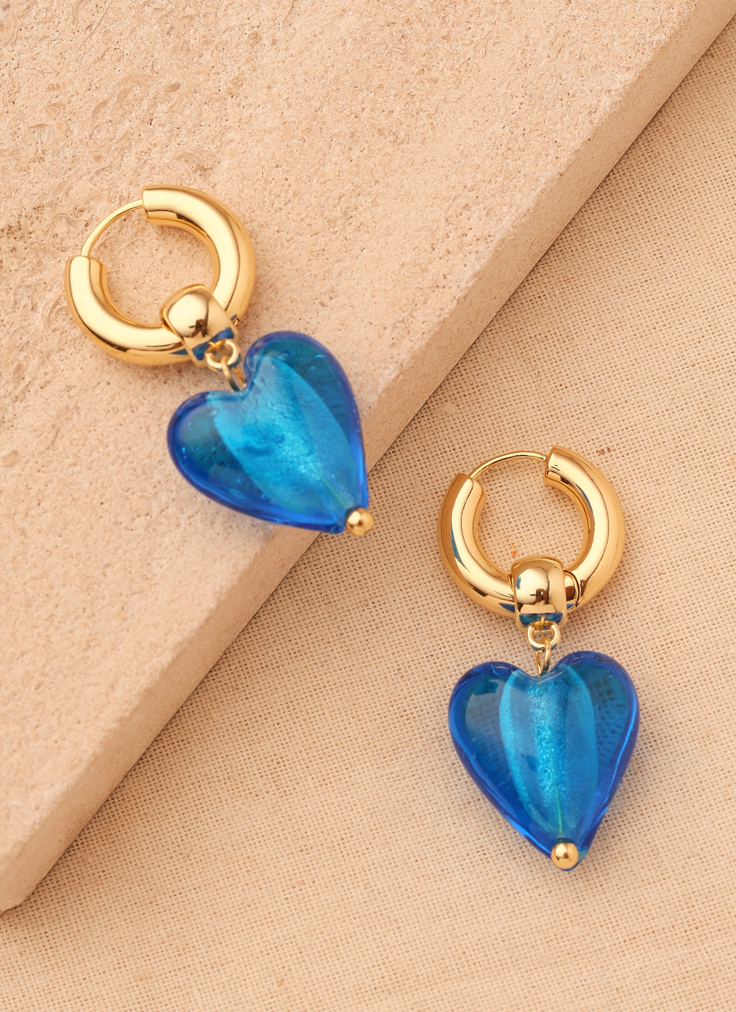 Blue Stone Love Earrings