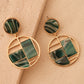 Green Marble Earrings