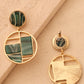 Green Marble Earrings