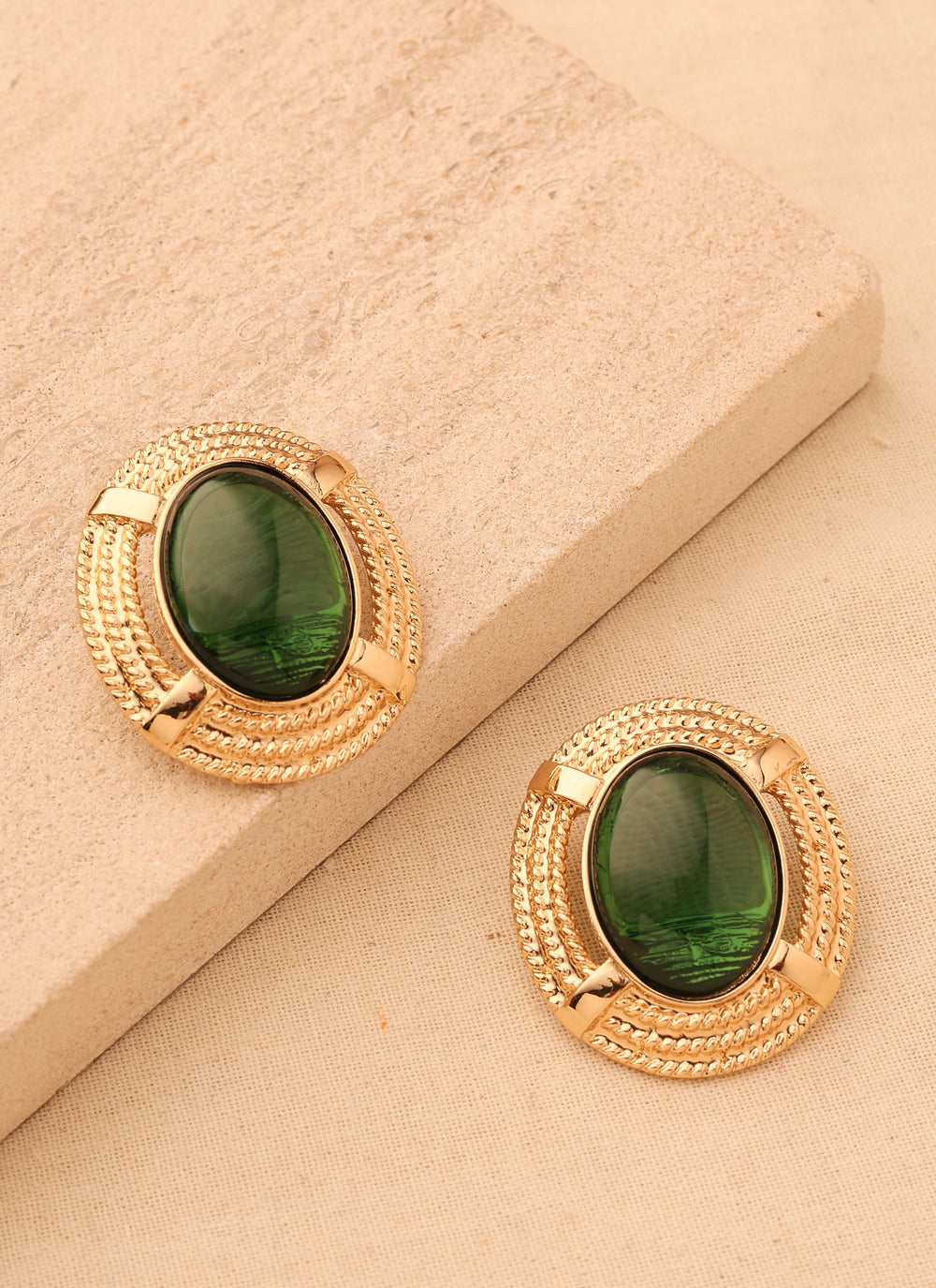 Green Gold Studs