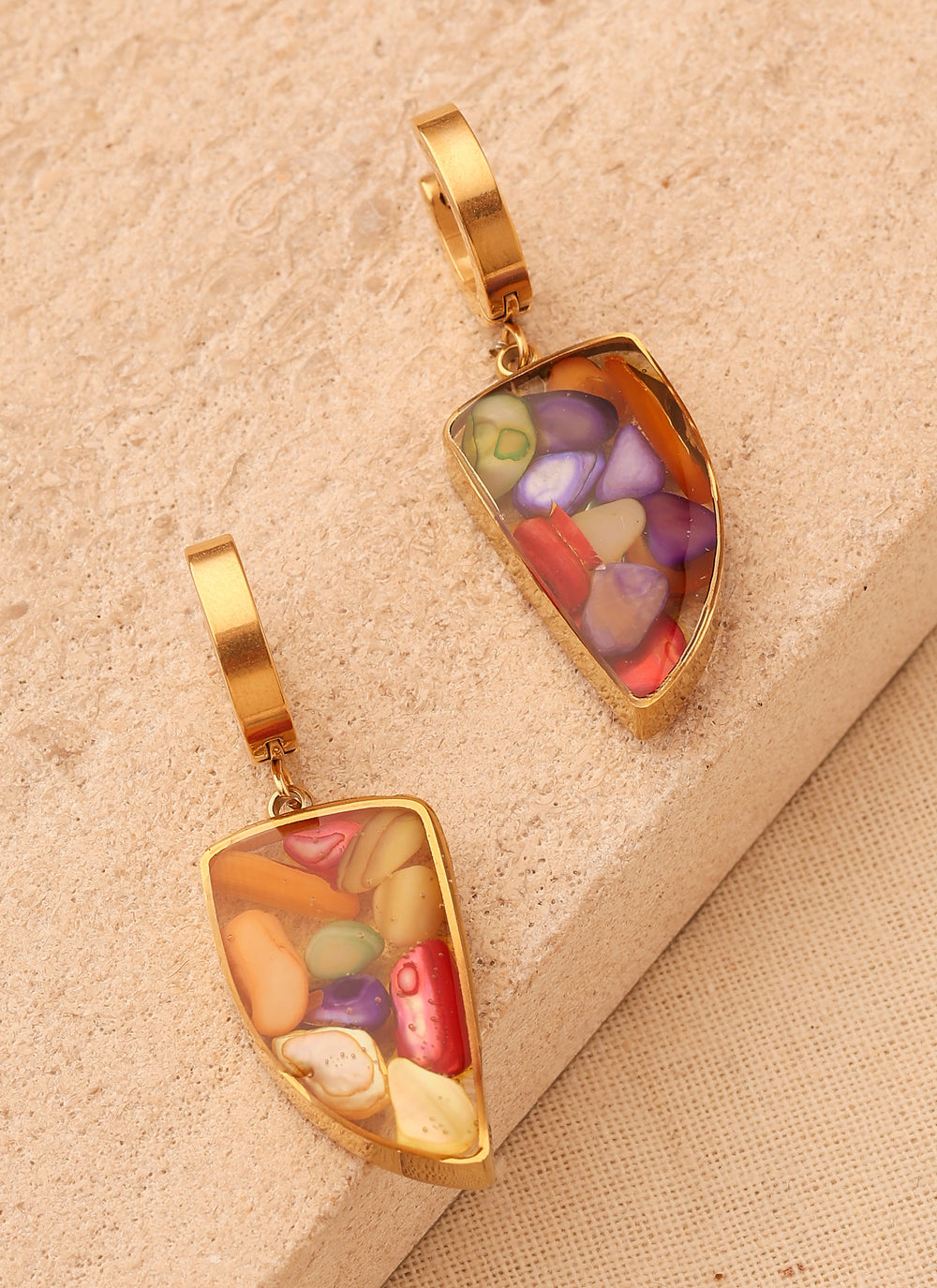 Colourful Natural Stone Earrings