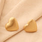 Gold Heart Studs