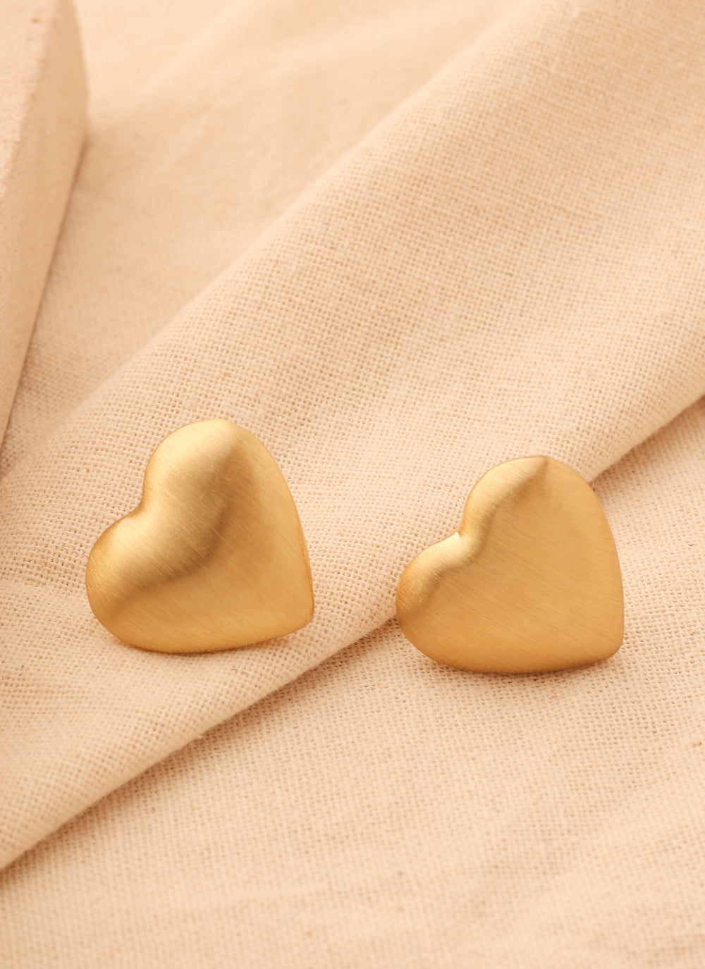 Gold Heart Studs